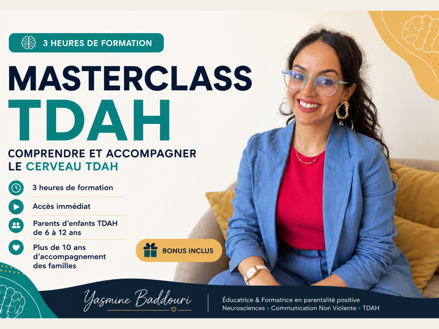 Masterclass TDAH pour parents (3h) – Comprendre et accompagner le cerveau TDAH de votre enfant