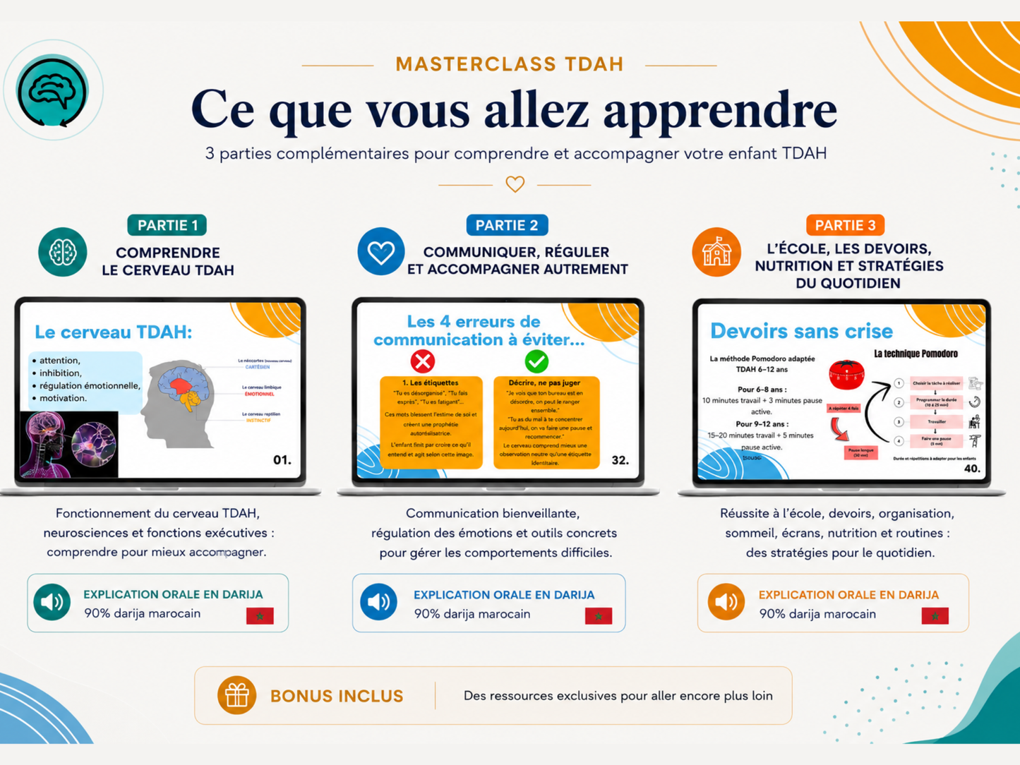 Masterclass TDAH pour parents (3h) – Comprendre et accompagner le cerveau TDAH de votre enfant