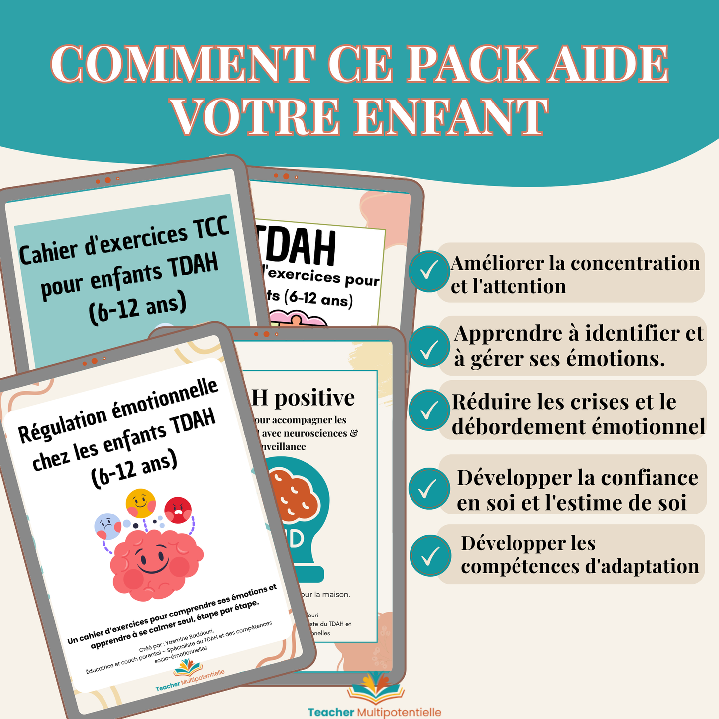 Le kit ultime TDAH – Enfants 6–12 ans | PDF imprimable