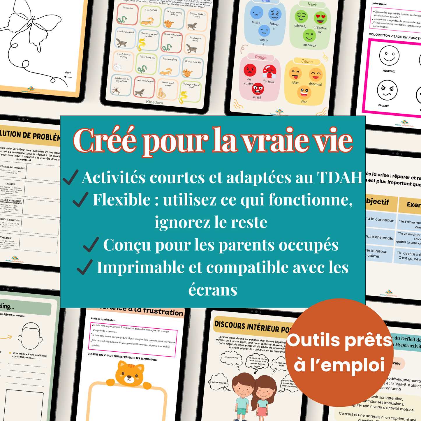 Le kit ultime TDAH – Enfants 6–12 ans | PDF imprimable