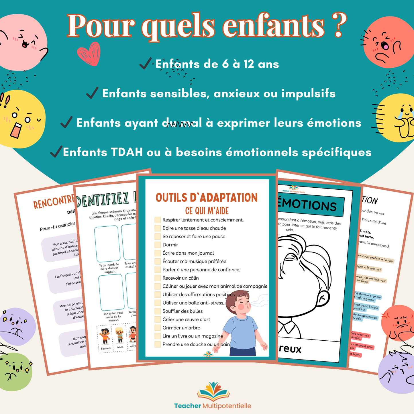 Le Grand Cahier des Émotions – Enfants 6 à 12 ans