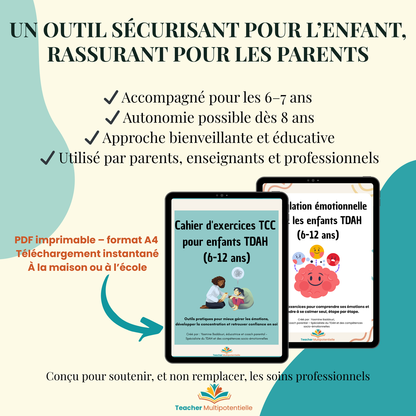 Pack Régulation Émotionnelle TDAH – Enfants 6–12 ans (PDF imprimable)
