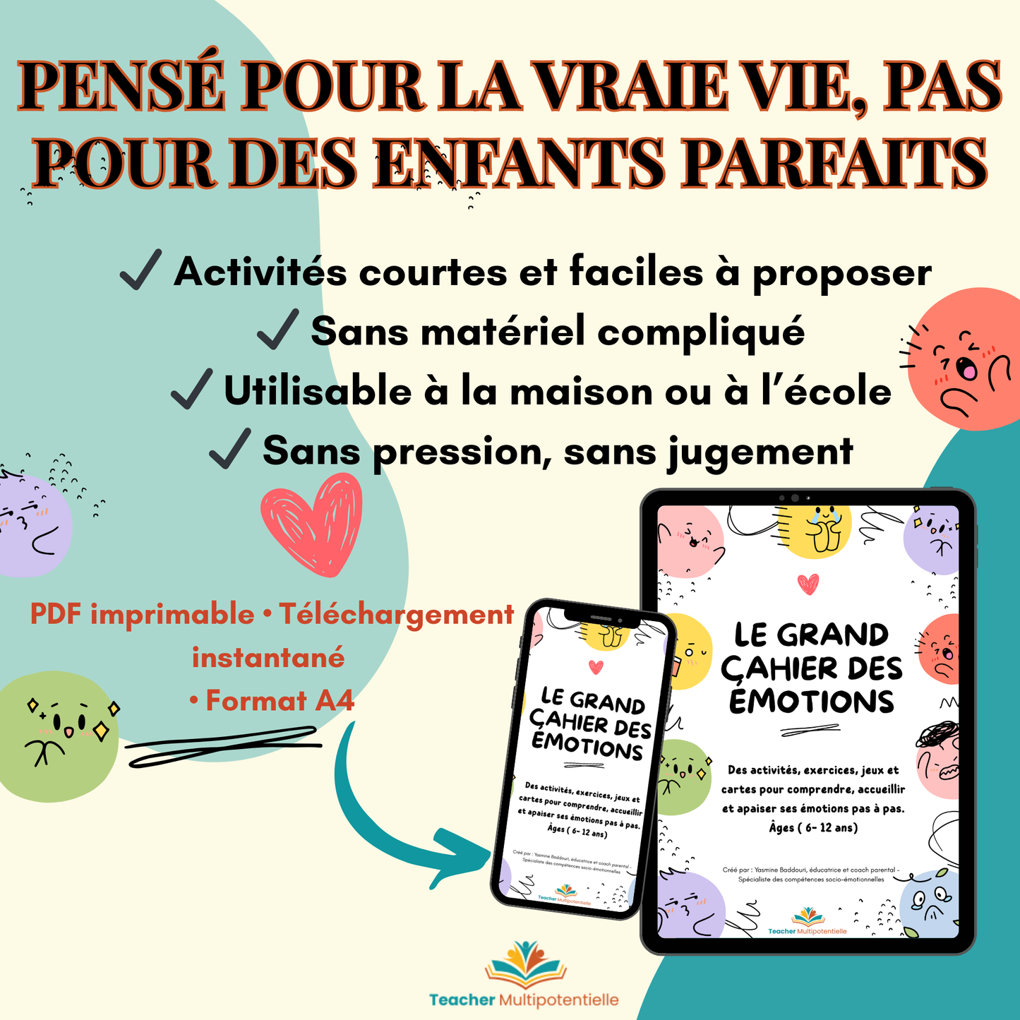 Le Grand Cahier des Émotions – Enfants 6 à 12 ans